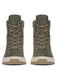 Rieker Trzewiki X9334-54 Zielony. Kolor: zielony. Materiał: materiał #6