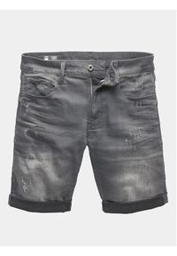G-Star RAW - G-Star Raw Szorty jeansowe 3301 D10481-6132 Szary Slim Fit. Kolor: szary. Materiał: bawełna