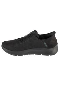 skechers - Buty sportowe Sneakersy męskie, Slip-Ins: GO Walk Flex - Smooth Motion. Kolor: czarny. Sport: turystyka piesza