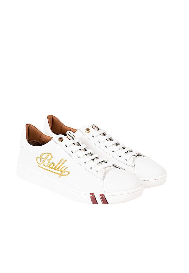 Bally Sneakersy "Wiera" | 6221378 | Wiera | Kobieta | Biały. Kolor: biały. Materiał: skóra. Wzór: aplikacja