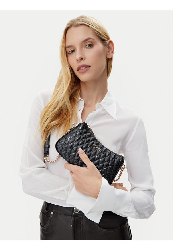 Guess Torebka HWGG96 26720 Czarny. Kolor: czarny. Materiał: skórzane