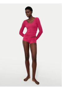 Triumph Koszulka piżamowa Bauty Layers 10225060 Różowy Slim Fit. Kolor: różowy. Materiał: lyocell #4