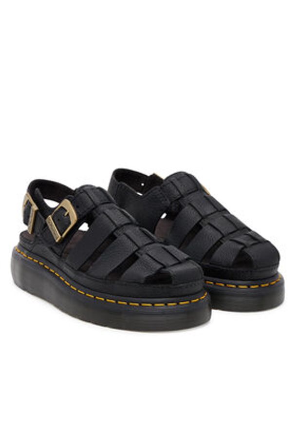 Dr. Martens Sandały Wrenlie DM31524001 Czarny. Kolor: czarny. Materiał: skóra