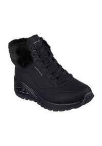 skechers - Buty do chodzenia damskie Skechers Uno Rugged Fall Air. Wysokość cholewki: za kostkę. Zapięcie: sznurówki. Kolor: czarny. Materiał: materiał, syntetyk. Szerokość cholewki: normalna. Sport: turystyka piesza