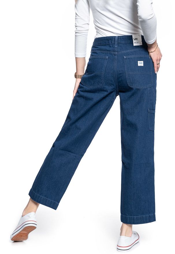 Lee - DAMSKIE SPODNIE JEANSOWE LEE WIDE LEG CARPENTER L31HKEIV 112107142