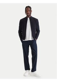 Milestone Kurtka bomber 61163860755 Granatowy Slim Fit. Kolor: niebieski. Materiał: bawełna #3