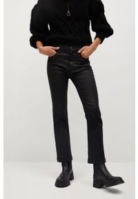 mango - Mango - Jeansy BOOTCUT. Stan: podwyższony. Kolor: czarny. Materiał: jeans. Wzór: gładki #1