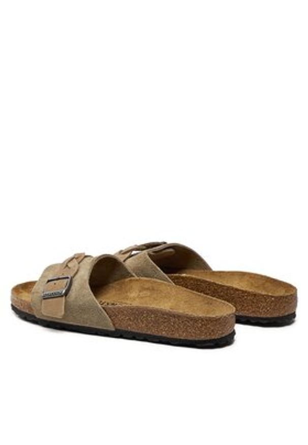 Birkenstock Klapki Oita Braided 1026730 Brązowy. Kolor: brązowy. Materiał: skóra