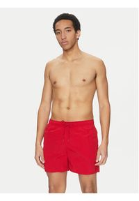 TOMMY HILFIGER - Tommy Hilfiger Szorty kąpielowe UM0UM03477 Czerwony Regular Fit. Kolor: czerwony. Materiał: syntetyk #3