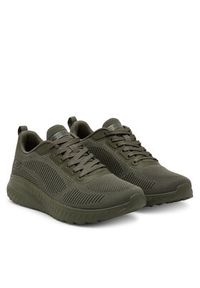 skechers - Skechers Sneakersy Bobs Squad Chaos-Face Off 117209/OLV Khaki. Kolor: brązowy. Materiał: materiał #4