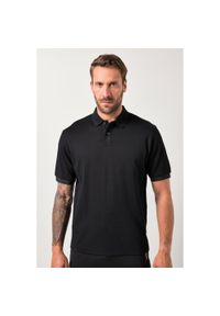 JAY-PI - Męska Koszulka polo FLEXNAMIC® outdoor rękaw 1/2 do roz. 7XL. Typ kołnierza: polo. Kolekcja: plus size. Kolor: czarny. Materiał: bawełna, materiał #1