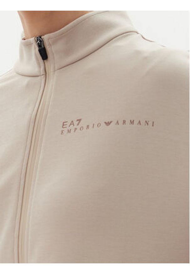 EA7 Emporio Armani Bluza 7W000275 AF12501 U6155 Beżowy Regular Fit. Kolor: beżowy. Materiał: syntetyk