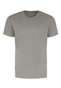 Volcano - Gładka koszulka TM-MODE. Kolor: szary. Materiał: bawełna, materiał. Długość rękawa: krótki rękaw. Długość: krótkie. Wzór: gładki. Styl: klasyczny #1