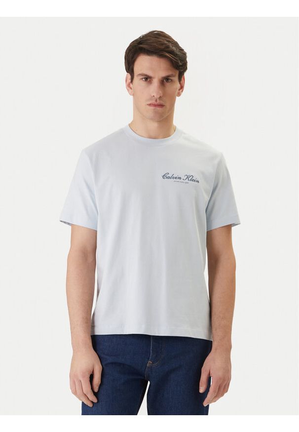 Calvin Klein Jeans T-Shirt LV04RF822G Niebieski Regular Fit. Kolor: niebieski. Materiał: bawełna