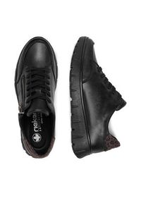 Rieker Sneakersy N1301-01 Czarny. Kolor: czarny. Materiał: skóra #5