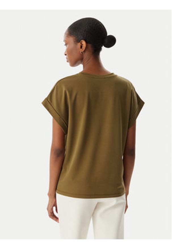 Emporio Armani T-Shirt EW000616 AF20243 U7016 Zielony. Kolor: zielony. Materiał: wiskoza