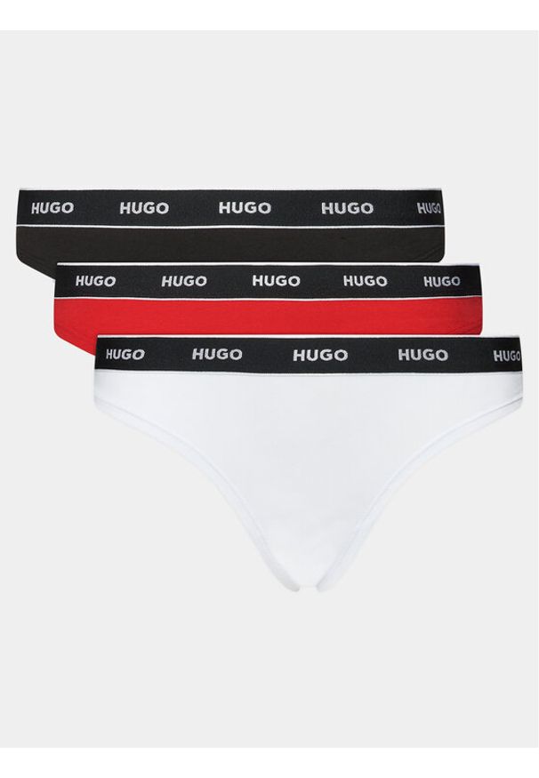 Hugo - HUGO Komplet stringów Triplet Thong 50480150 Kolorowy. Materiał: bawełna. Wzór: kolorowy
