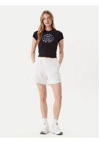 Tommy Jeans T-Shirt DW0DW21421 Czarny Slim Fit. Kolor: czarny. Materiał: bawełna