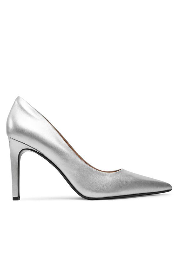 Calvin Klein Szpilki Heel Pump 90 - Met HW0HW02431 Biały. Kolor: biały. Materiał: skóra. Obcas: na szpilce