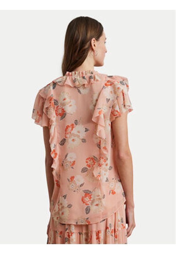 Lauren Ralph Lauren - LAUREN RALPH LAUREN Bluzka 200963698001 Różowy Relaxed Fit. Kolor: różowy. Materiał: syntetyk