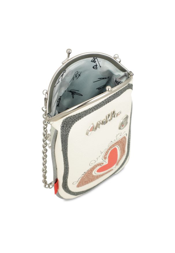 Szare Damskie Etui Na Okulary Anekke Premium. Kolor: szary. Wzór: aplikacja, haft. Dodatki: z aplikacjami, z haftem. Styl: elegancki, retro, klasyczny