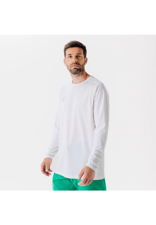 KIPSTA - Koszulka do piłki nożnej z długim rękawem Kipsta Viralto Club. Kolor: biały. Materiał: materiał. Długość rękawa: długi rękaw. Długość: długie. Sport: piłka nożna