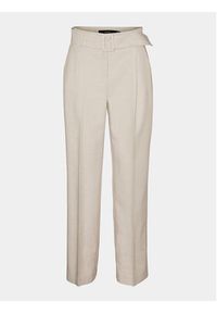 Vero Moda Spodnie materiałowe Nancy 10304626 Beżowy Straight Fit. Kolor: beżowy. Materiał: syntetyk