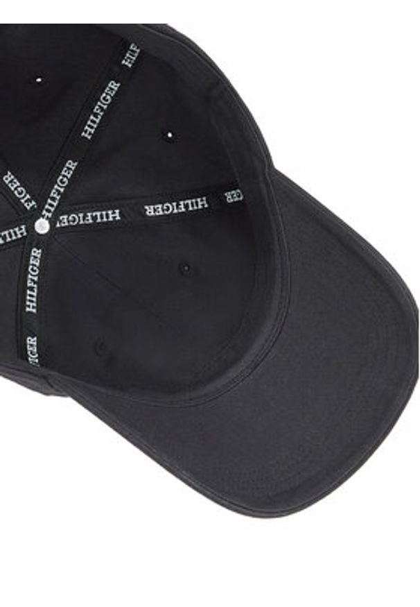 TOMMY HILFIGER - Tommy Hilfiger Czapka z daszkiem Th Monotype Soft 6 Panel Cap AM0AM13165 Czarny. Kolor: czarny. Materiał: materiał, bawełna