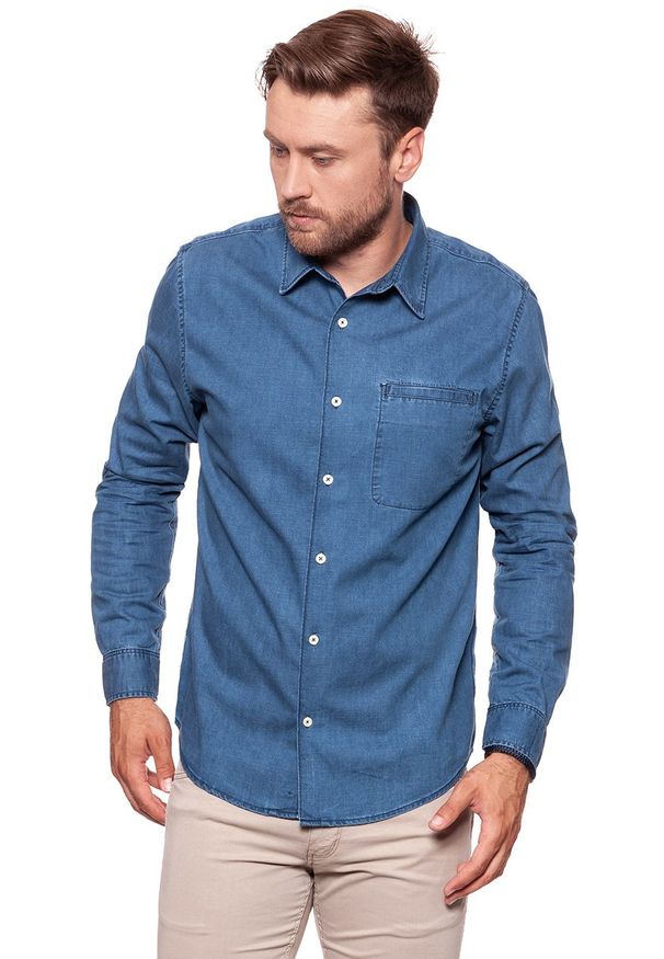 Lee - KOSZULA JEANSOWA MĘSKA LEE RIDER SHIRT L67DPGQU. Materiał: jeans