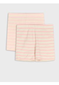 Sinsay - Krótkie legginsy w paski 2 pack - wielobarwny. Długość: krótkie. Wzór: paski