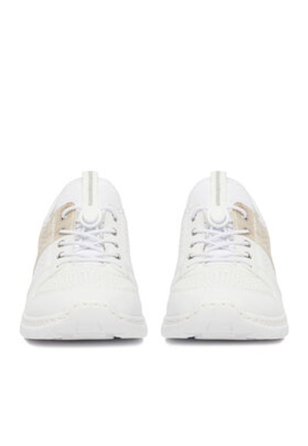 Rieker Sneakersy CEO-L3254-80 Biały. Kolor: biały. Materiał: skóra