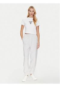 Guess T-Shirt V4YI20 KCDH1 Biały Boxy Fit. Kolor: biały. Materiał: bawełna
