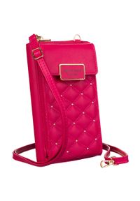 4U CAVALDI - Mini torebka-portfel 4U Cavaldi M-09 fuksja. Kolor: różowy. Materiał: pikowane. Styl: elegancki