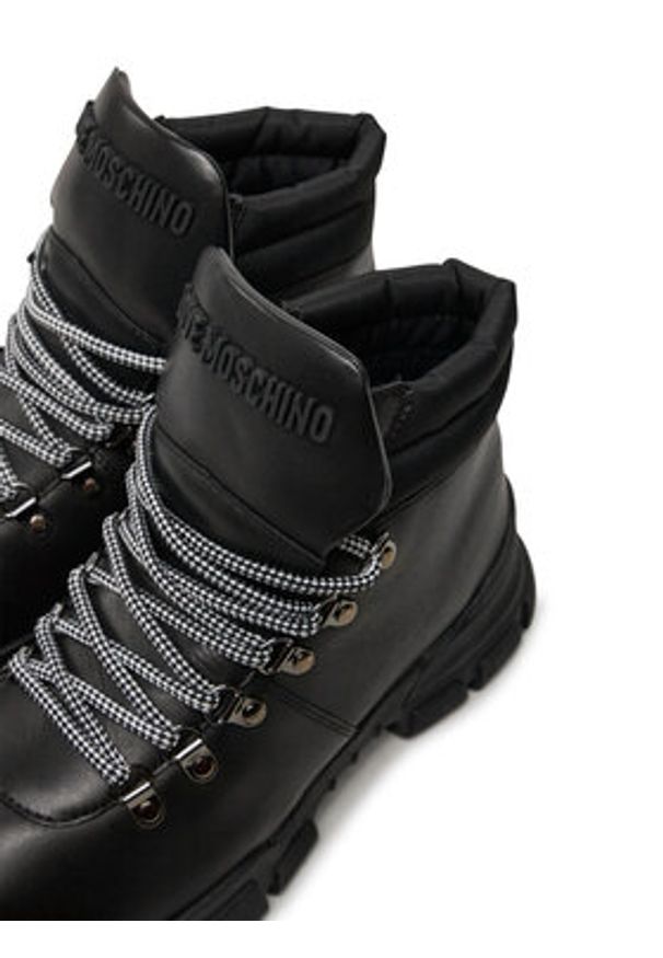 Love Moschino - LOVE MOSCHINO Trapery JA15494G0LIA0000 Czarny. Kolor: czarny. Materiał: skóra