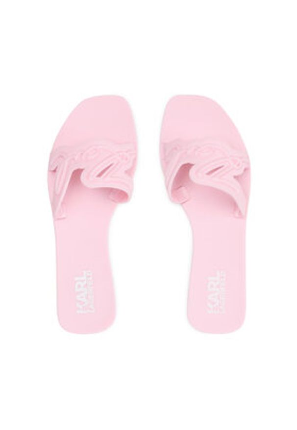 Karl Lagerfeld - KARL LAGERFELD Klapki KL80008 Różowy. Kolor: różowy. Materiał: syntetyk