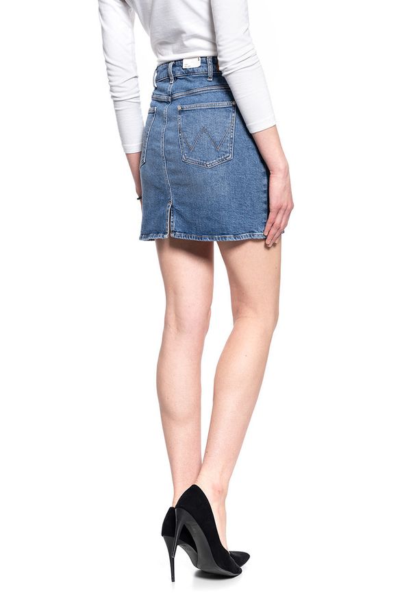 Wrangler - SPÓDNICA DAMSKA JEANSOWA WRANGLER SKIRT W245JX31A 112127934. Materiał: jeans