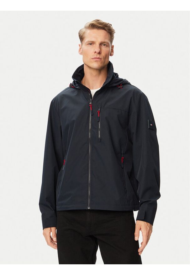 TOMMY HILFIGER - Tommy Hilfiger Kurtka przejściowa MW0MW44299 Granatowy Regular Fit. Kolor: niebieski. Materiał: syntetyk