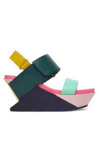 United Nude Sandały Delta Wedge Sandal 1041397816 Kolorowy. Materiał: skóra. Wzór: kolorowy #1