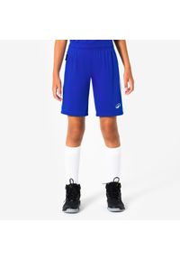 KIPSTA - Spodenki do koszykówki dla dzieci Tarmak SH100. Kolor: niebieski. Materiał: poliester, materiał. Styl: sportowy, młodzieżowy. Sport: koszykówka #1