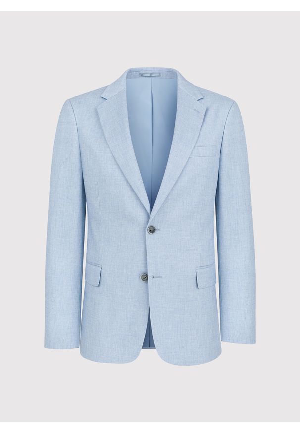 Pako Lorente - PAKO LORENTE – Niebieska marynarka męska. Okazja: na co dzień. Kolor: niebieski. Materiał: jeans. Wzór: gładki. Styl: casual, sportowy