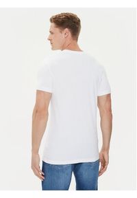 Calvin Klein Jeans T-Shirt Outline Monologo J30J325678 Biały Slim Fit. Kolor: biały. Materiał: bawełna #4