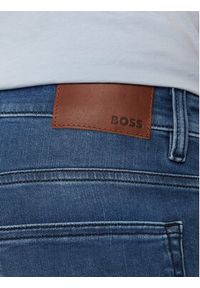 BOSS - Boss Szorty jeansowe 50513488 Zielony Slim Fit. Kolor: zielony. Materiał: bawełna