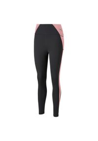 Legginsy treningowe damskie Puma Evostripe High Waist 7/8. Stan: podwyższony. Kolor: czarny, różowy, wielokolorowy. Sport: bieganie
