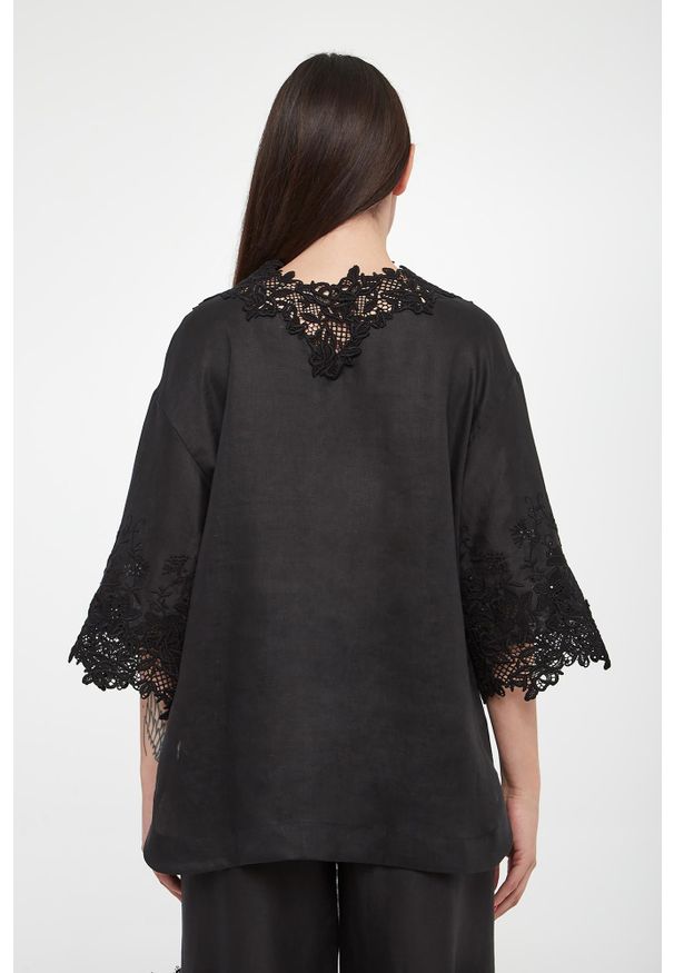 Ermanno Scervino Life - Bluzka damska lniana ERMANNO SCERVINO LIFE. Materiał: len