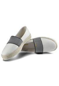 Big-Star - Białe Espadryle Big Star Lekkie Damskie Buty. Zapięcie: pasek. Kolor: biały. Materiał: len, materiał. Sezon: lato. Styl: elegancki, wakacyjny, klasyczny #9