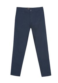 TOP SECRET - Spodnie strukturalne slim fit. Kolor: niebieski. Sezon: wiosna. Styl: elegancki #4