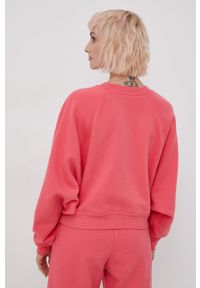 only - Only Bluza damska kolor różowy z nadrukiem. Kolor: różowy. Materiał: bawełna. Długość rękawa: raglanowy rękaw. Wzór: nadruk #3