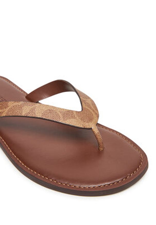 Coach Japonki Brianna CZ371 Brązowy. Kolor: brązowy. Materiał: skóra