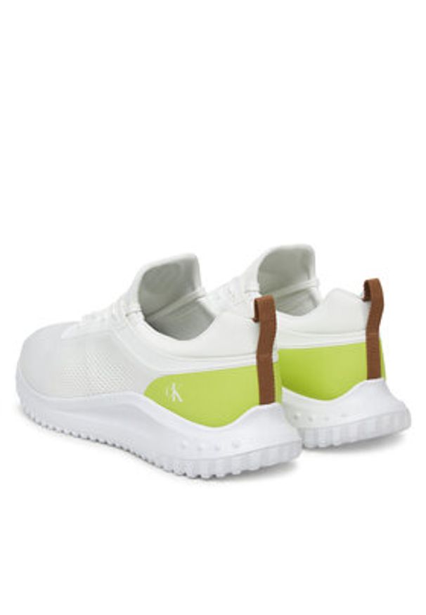 Calvin Klein Jeans Sneakersy Eva Runner Tech Knit YM0YM01293 Biały. Kolor: biały. Materiał: materiał