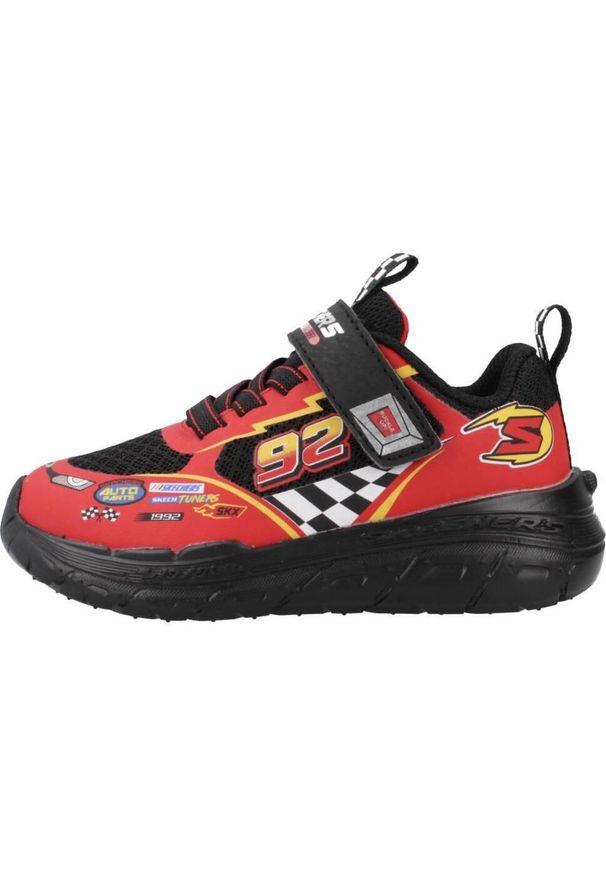 skechers - Tenisówki Skechers Model Skech Tracks Kolor Czerwony. Kolor: czerwony. Materiał: materiał, syntetyk, tkanina